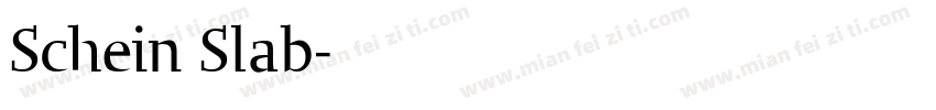 Schein Slab字体转换